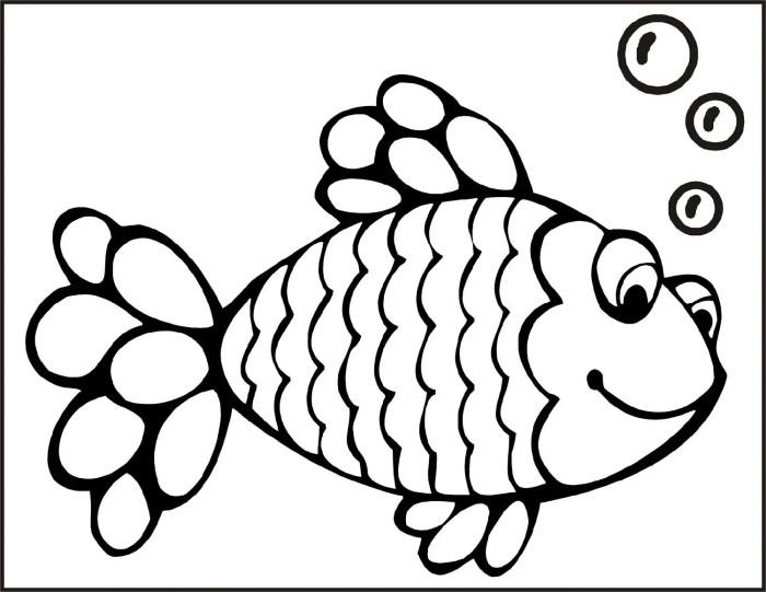 Fish coloring book pages